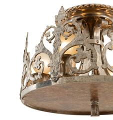 Romance Revival Nickel-Plated Drum with Mica Insert, circa 1920s