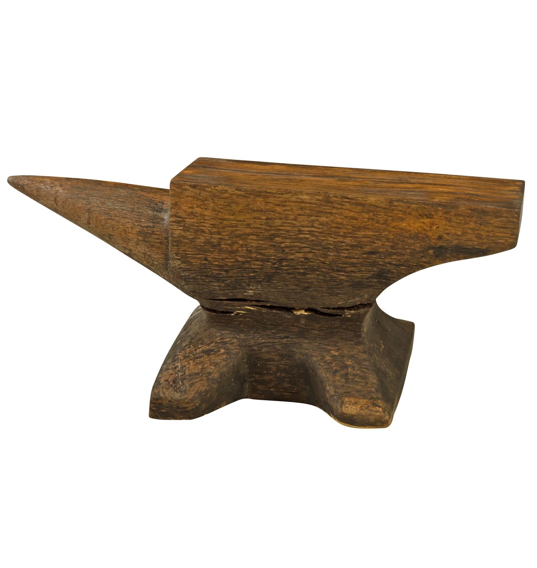 Have you ever wondered how those incredible 125 pound blacksmith anvils were made. This is how: A craftsman hand-carved a wooden form, which was then pressed into wet sand. The molten iron was poured into the sand, this process is known as sand