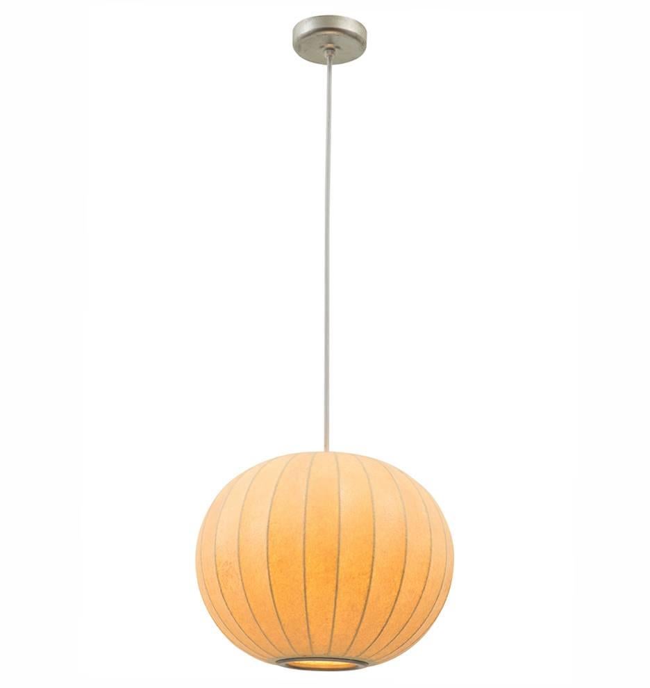 Designed by George Nelson for Herman Miller, the bubble light is one of the most iconic products of the 20th century. The shade is made from a series of wires, which holds a sprayed on fiber. The fibers dry and shrink, forming the familiar bubble.