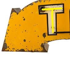 Bright Yellow Double-Sided Neon Taxi Sign, circa 1950s