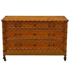 Faux Bamboo Birdseye Maple Dresser by R.J. Horner, circa 1880s