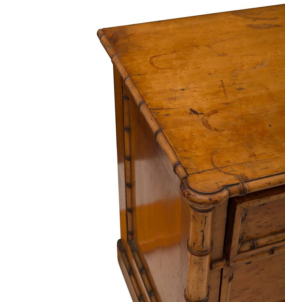 Late 19th Century Faux Bamboo Birdseye Maple Dresser by R.J. Horner, circa 1880s