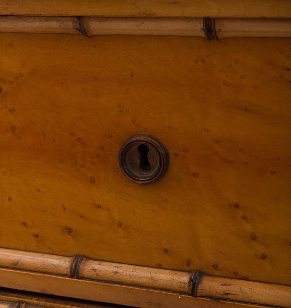 Faux Bamboo Birdseye Maple Dresser by R.J. Horner, circa 1880s 3