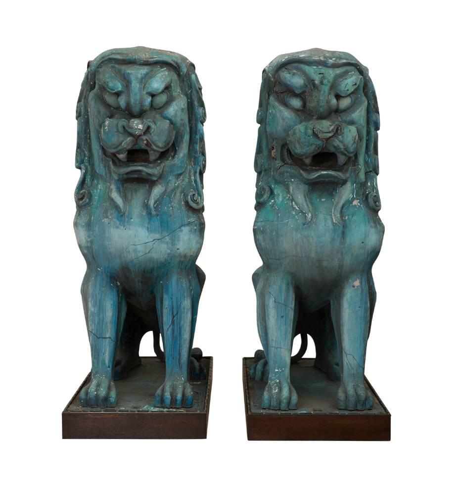Proud and steadfast, Shishi Lions were symbolic guardians in Imperial China and remain iconic images in Chinese design, architecture and art today. This pair of Shishi Lions does not come from the Ming dynasty, and they are not carved from