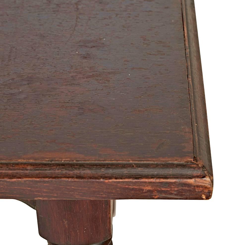 Late 19th Century Turned-Leg Mercantile Table with Carved Apron, circa 1880s