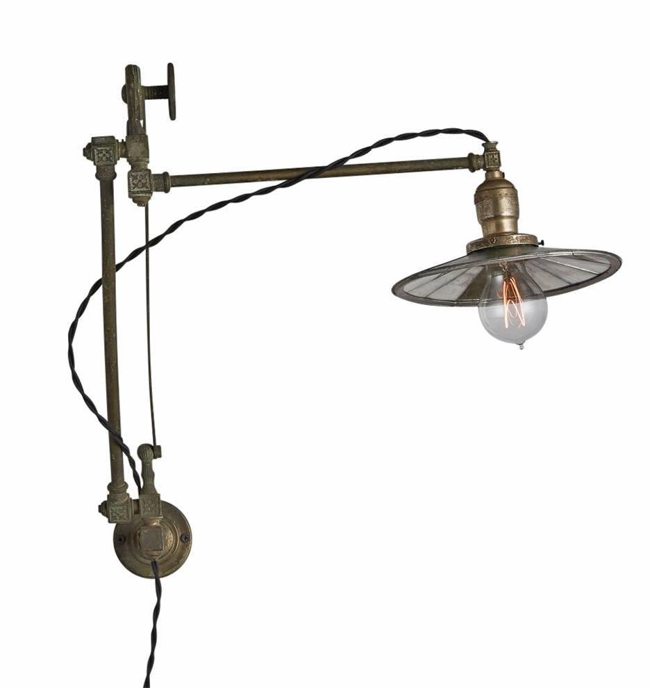 Pair of Articulating Lamps by Beardslee, circa 1895 In Good Condition In Portland, OR