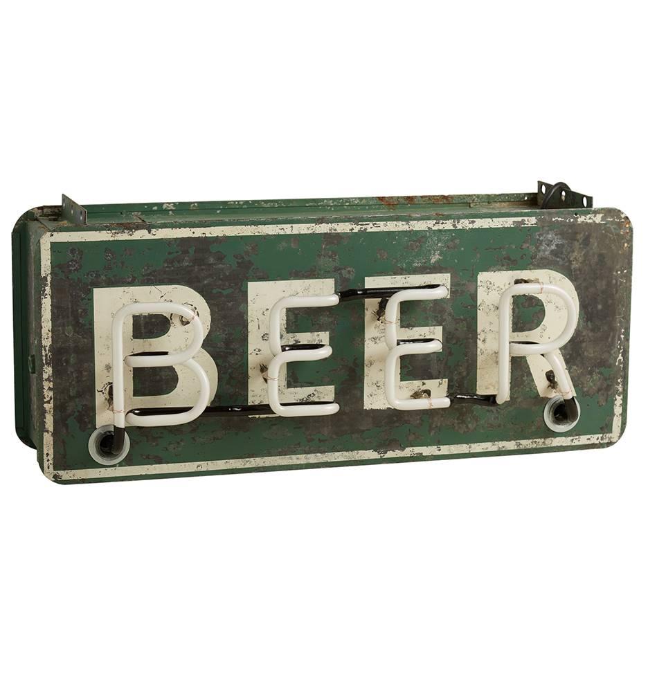 Incredible Double-Sided Neon Beer Sign, circa 1930s In Good Condition In Portland, OR