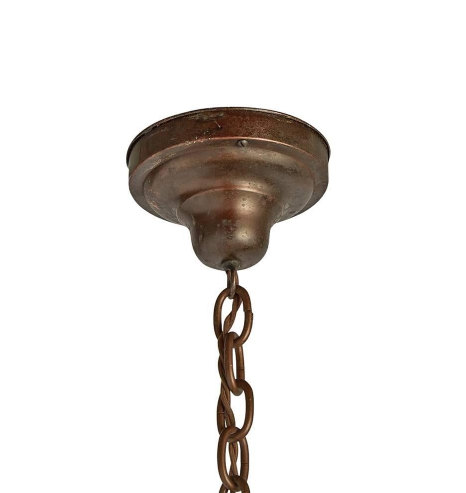 Early 20th Century Industrial Chain Pendant with Rare Six-Bulb Benjamin Cluster, circa 1920s For Sale