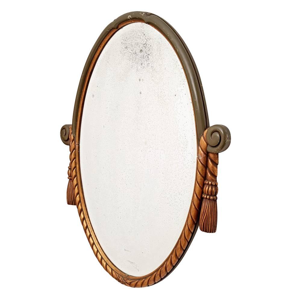 Our collection of antique mirrors features pieces from before the Civil War through the mid-20th century, with every style and historic period in between represented. Here you’ll find ornately carved and gilt Revival-style mirrors, nickel-plated