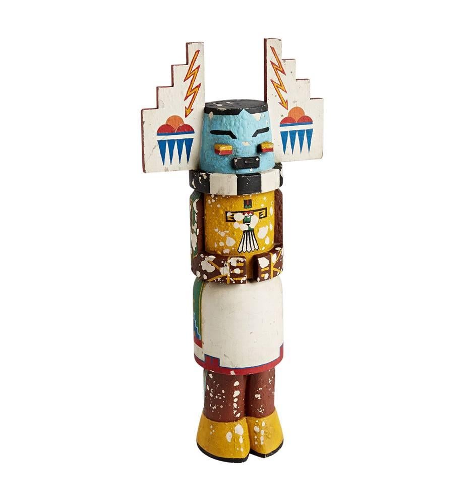 Carved from wood with hand-painted details, Kachina (or sometimes Katsina) dolls were a hallmark of the Hopi Pueblo for many generations. Kachina dolls were inspired by Kachina spirits that represented different gifts and each design offers