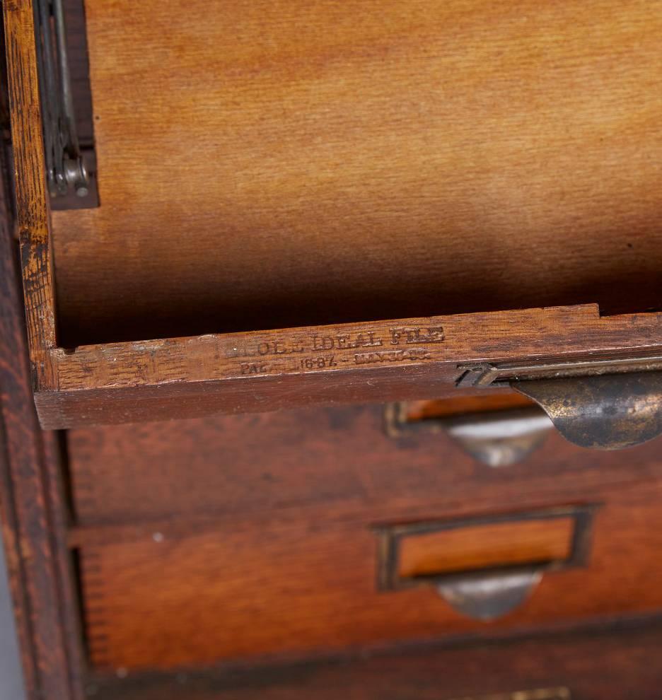 Ultimate Globe Oak Filing Cabinet with Tambour Door, circa 1893 For Sale 1