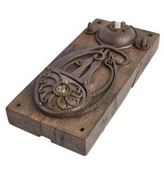 Remarkably Ornate Wrought Iron Door Bell from Chile, circa 1910