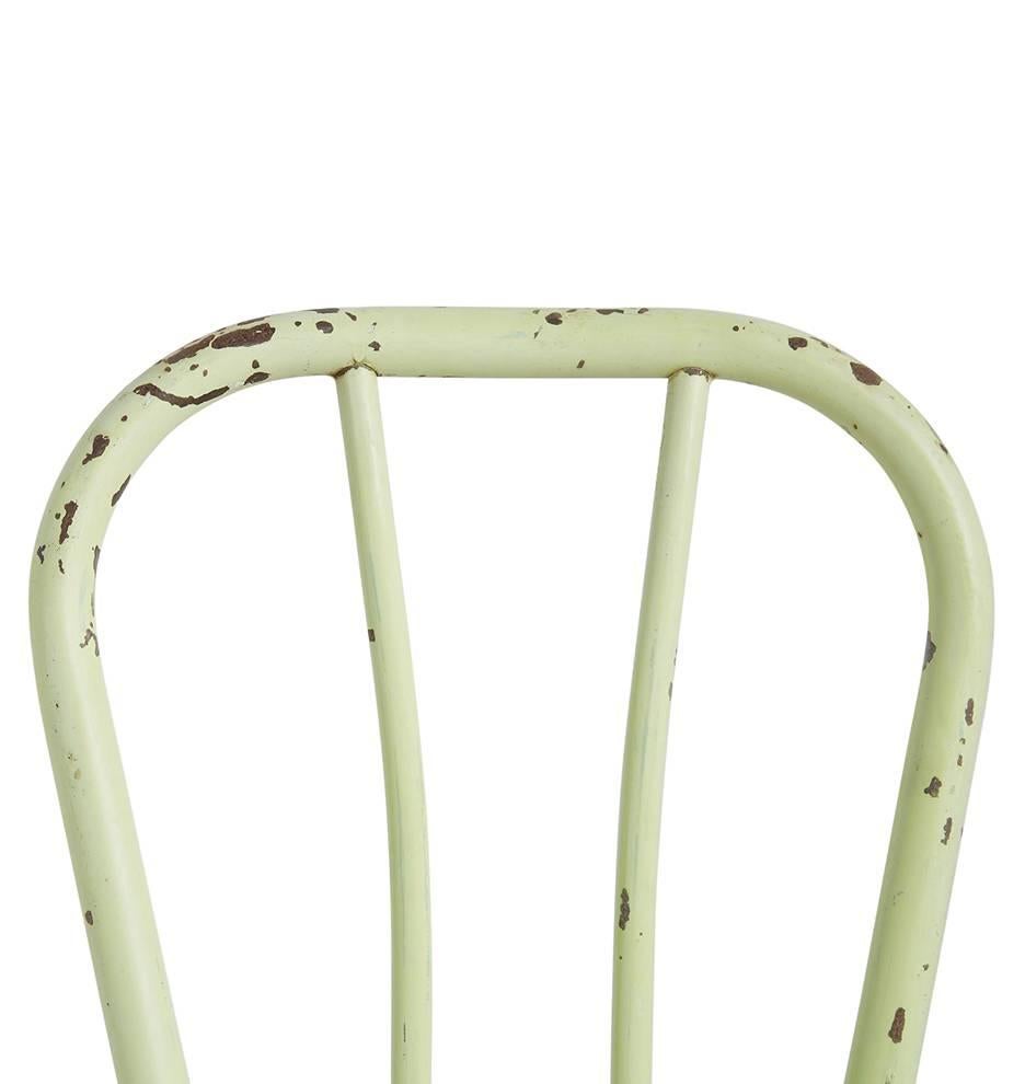 Industrial Set of Four Mint Green William V. Willis Operating Room Chairs, circa 1910s For Sale