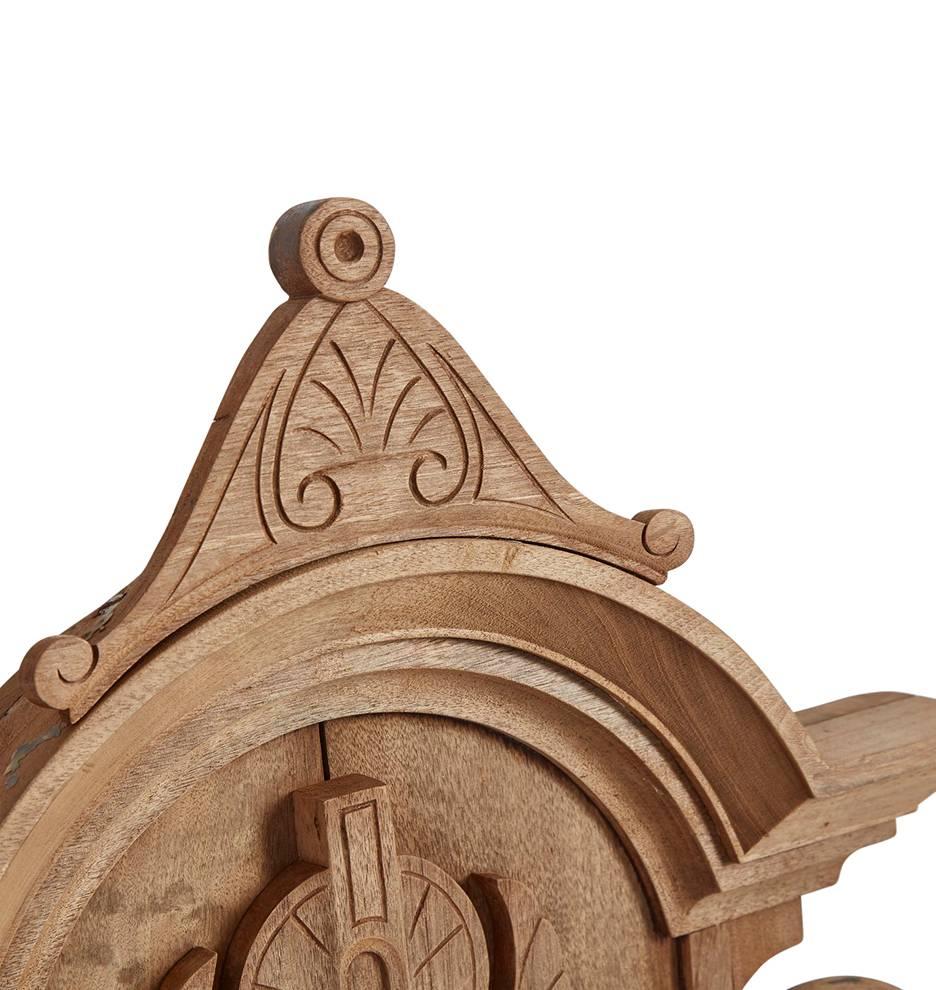 Late 19th Century Victorian Carved Walnut Pediment with Scroll Motif, circa 1880s For Sale