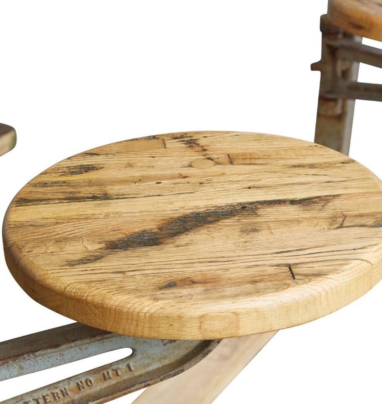 Industrial Swing-Arm Mess Hall Table with Polished Top, circa 1940s For ...