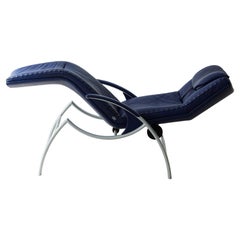 Blue De Sede Leather Reclining Chair from Switzerland 1990s
