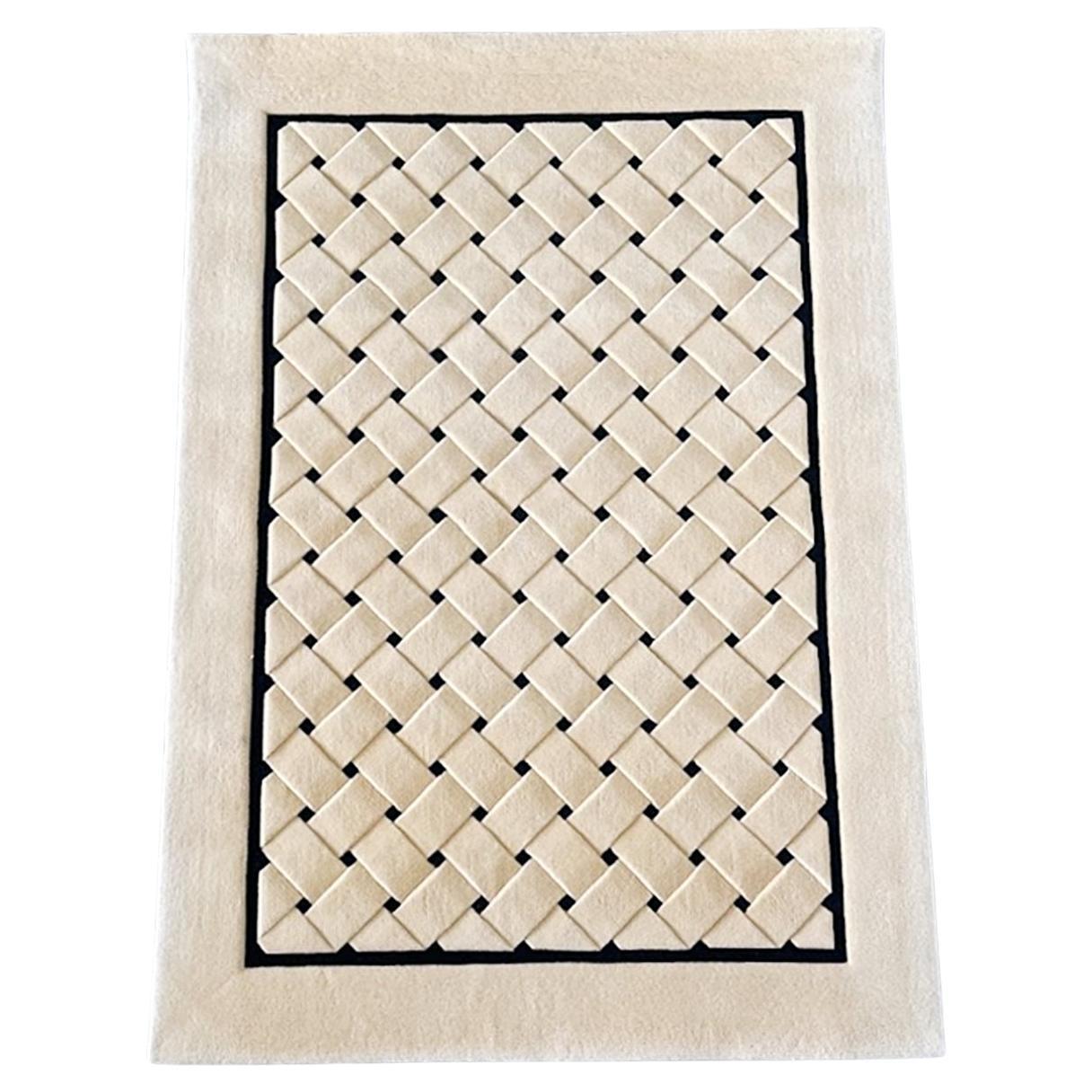 "Opal Variation" Hand Tufted Rug by Tisca France 1990s For Sale