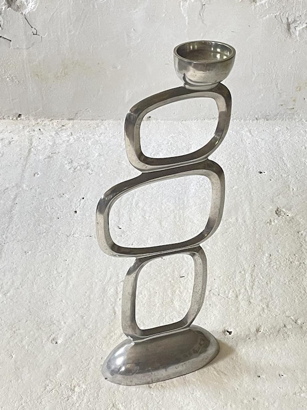 Hollywood Regency Sculpture / Candlestick Attributed to: Matthew Hilton England, 1980 For Sale