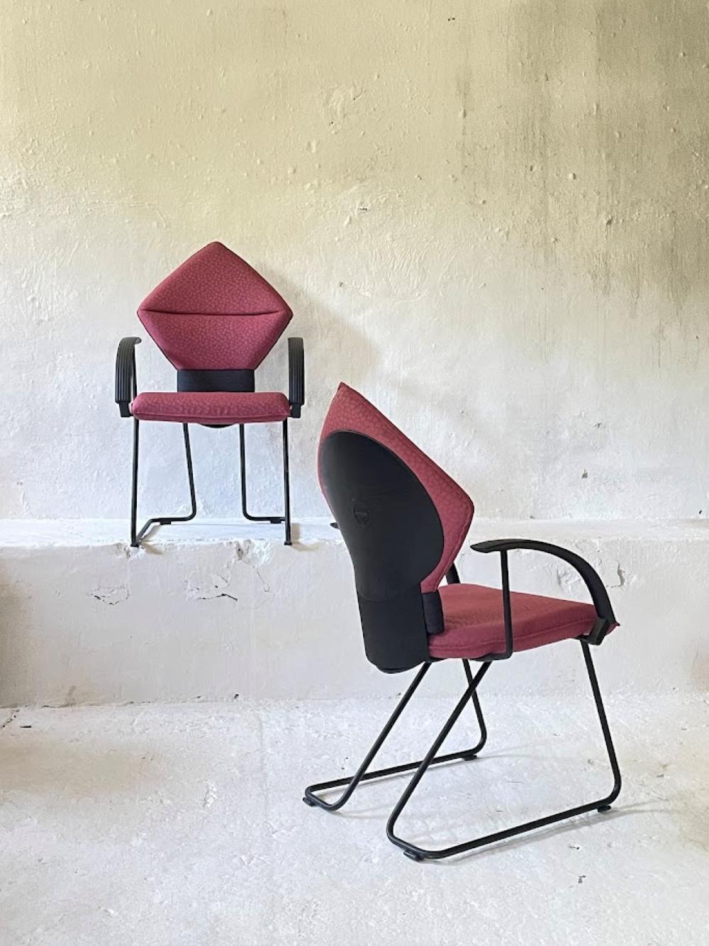 Postmoderne Paire de fauteuils postmodernes par Uli Witzig pour Sitag, Suisse 1991 en vente