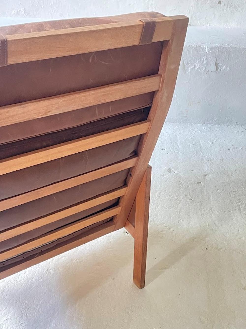 Chaise longue en cuir par Illum Wikkelsø pour Eilersen, 1960s Danemark en vente 7