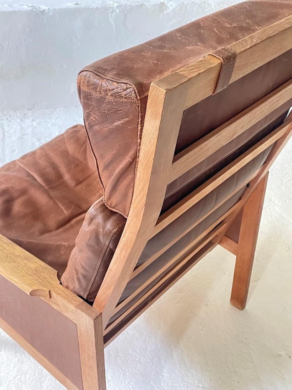Chaise longue en cuir par Illum Wikkelsø pour Eilersen, 1960s Danemark en vente 6