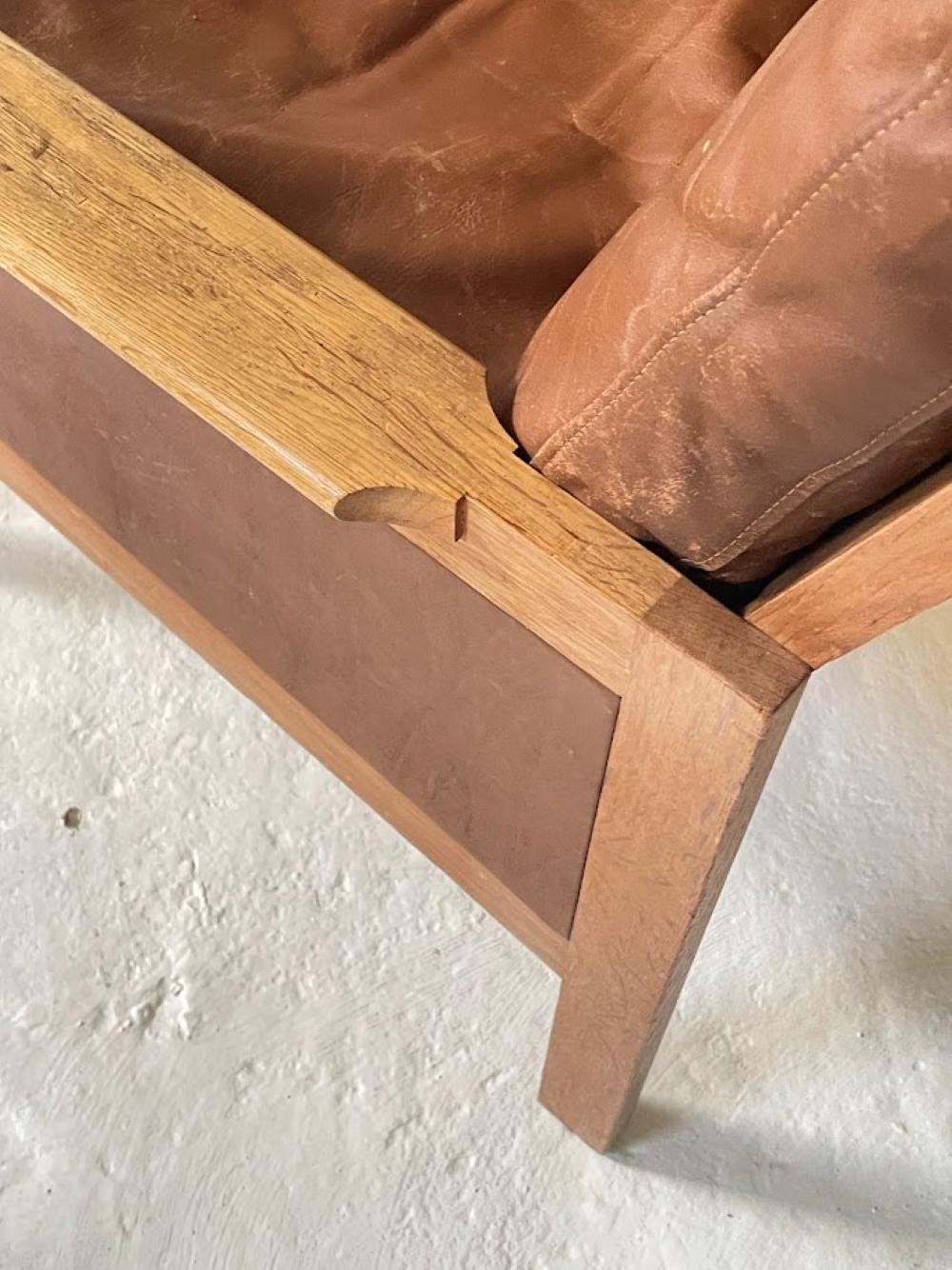 Chaise longue en cuir par Illum Wikkelsø pour Eilersen, 1960s Danemark en vente 8