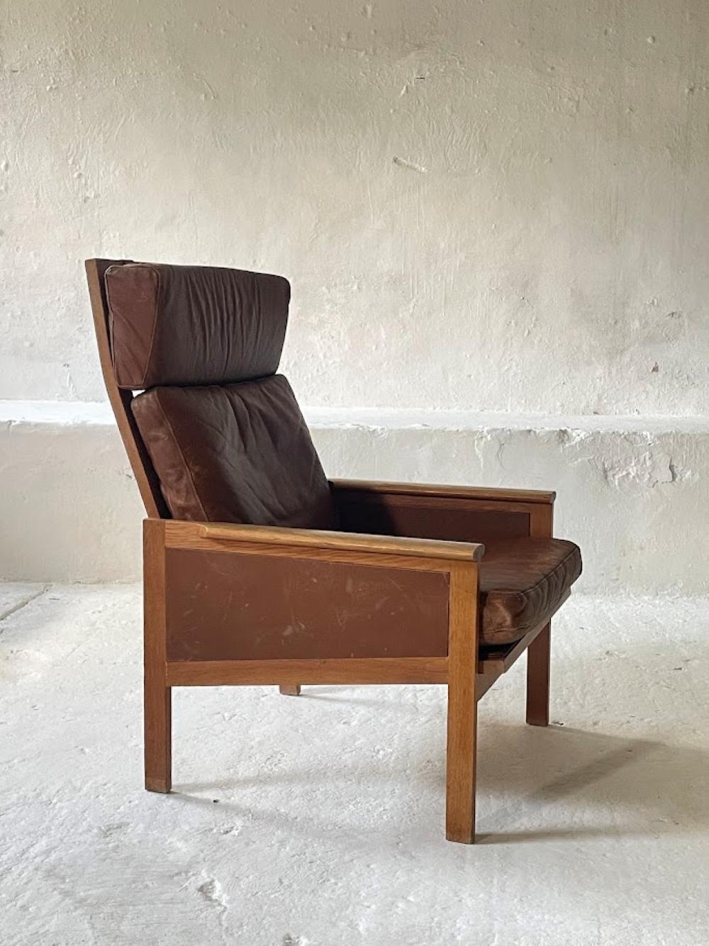 Chaise longue en cuir par Illum Wikkelsø pour Eilersen, 1960s Danemark en vente 1