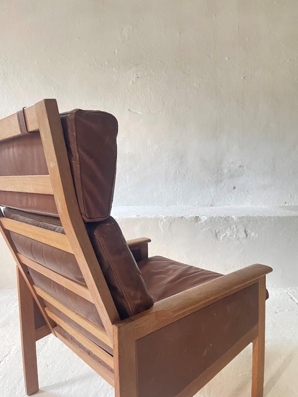 Chaise longue en cuir par Illum Wikkelsø pour Eilersen, 1960s Danemark en vente 5