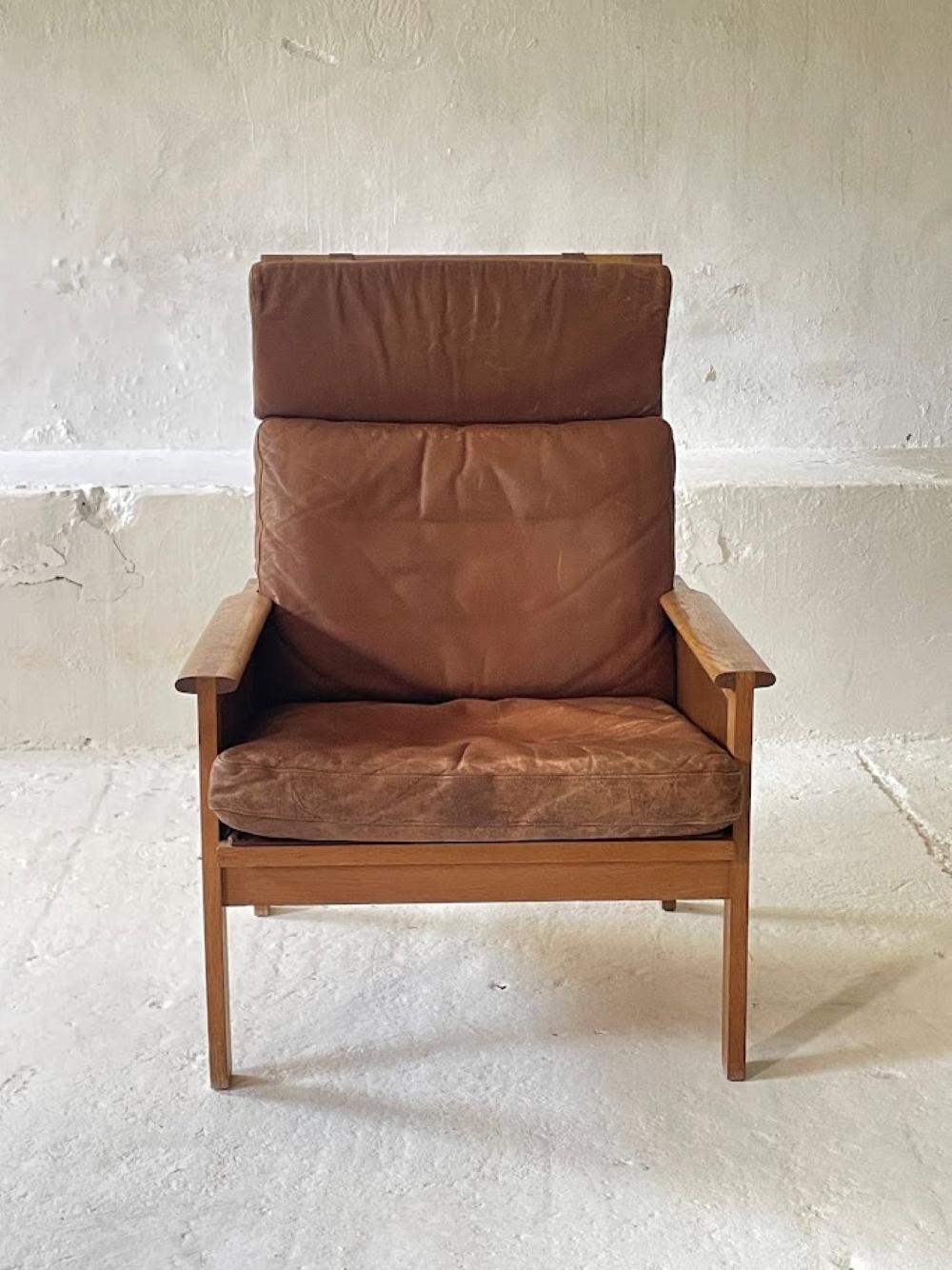 Chaise longue en cuir par Illum Wikkelsø pour Eilersen, 1960s Danemark Bon état - En vente à Debrecen, HU