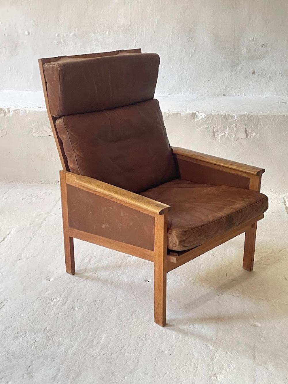 Cuir Chaise longue en cuir par Illum Wikkelsø pour Eilersen, 1960s Danemark en vente