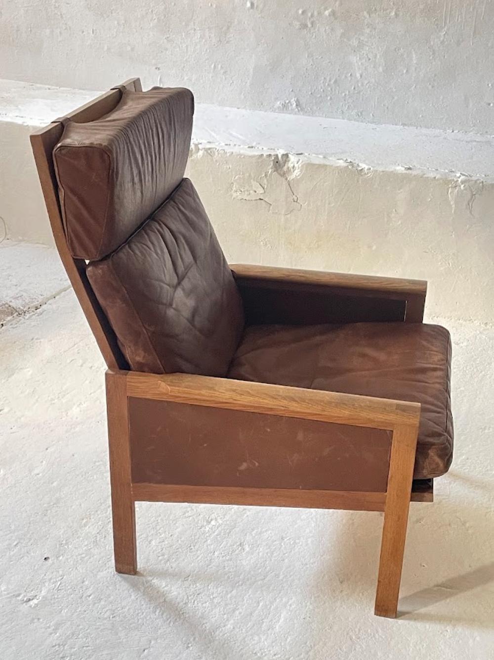 Chaise longue en cuir par Illum Wikkelsø pour Eilersen, 1960s Danemark en vente 2
