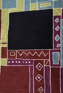 Tisca "Krumi" Hand-Tufted Wool Rug, France 1990s