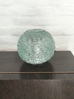 Italian Glass Mosaic Sphere Table Lamp in the Style of Toa Tesserine, 1960s–1970