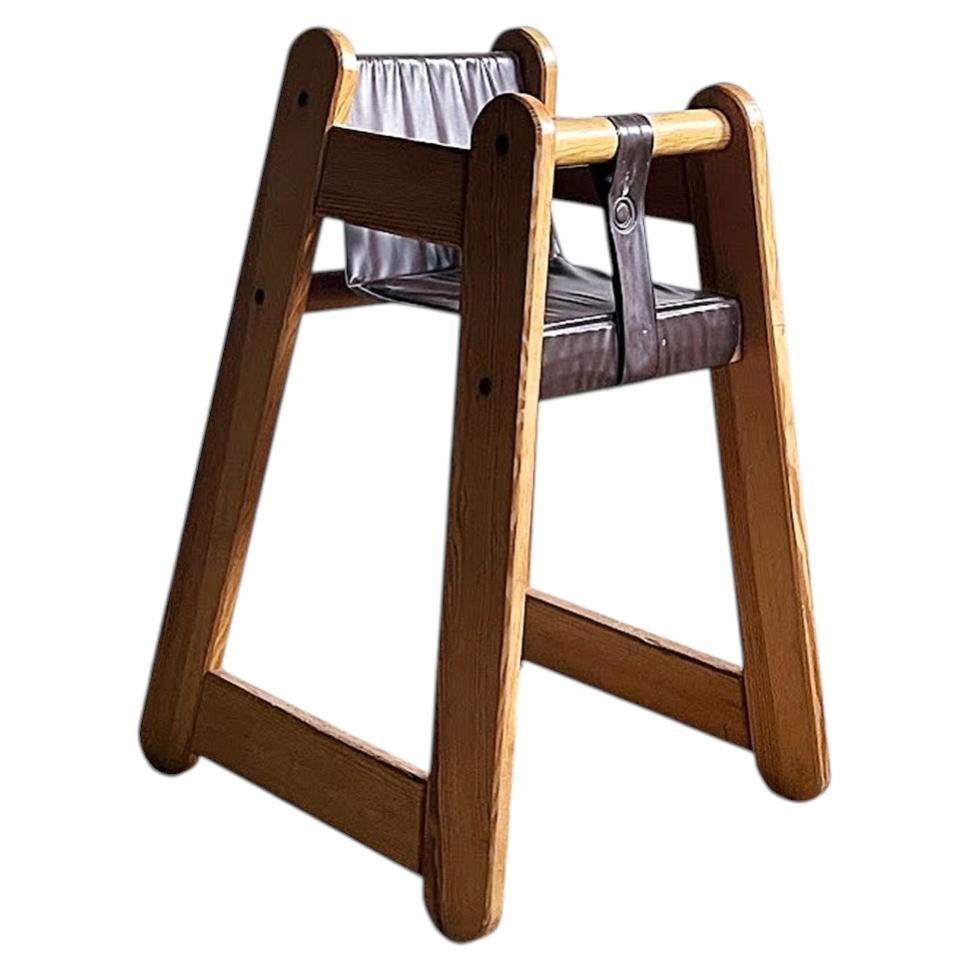 Pre-owned Ikea Gillis Lundgren Kontiki Children's High Chair For , Sweden, 1970s In Brown