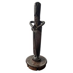 “The Knight” Found-Metal Sculpture by József Szabó, Trash Works Industrial