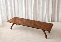 Tavolino in parquet di cocobolo di Don S. Shoemaker per Señal S.A., Messico, anni ’60