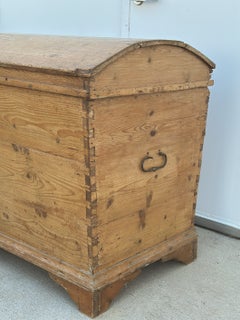 18th Century Large Pine Domed-Top Blanket Chest, German or Dutch