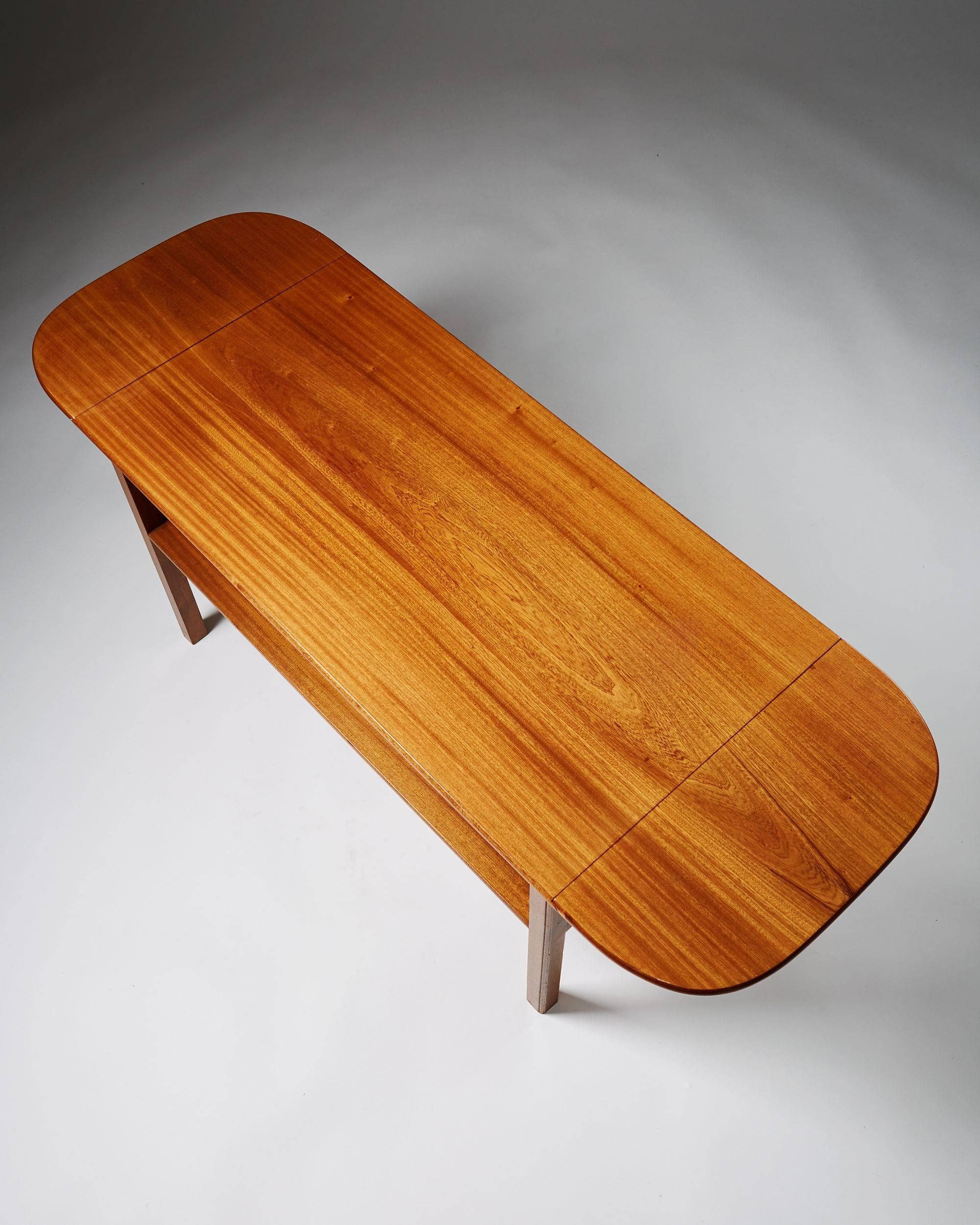Mahogany Occasional Table Designed by Josef Frank for Svenskt Tenn, Sweden, 1950s