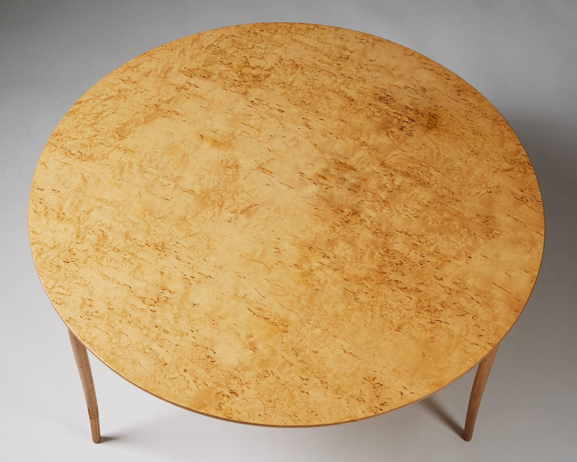 Scandinavian Modern Occasional Table Annika Designed by Bruno Mathsson, Sweden, 1936