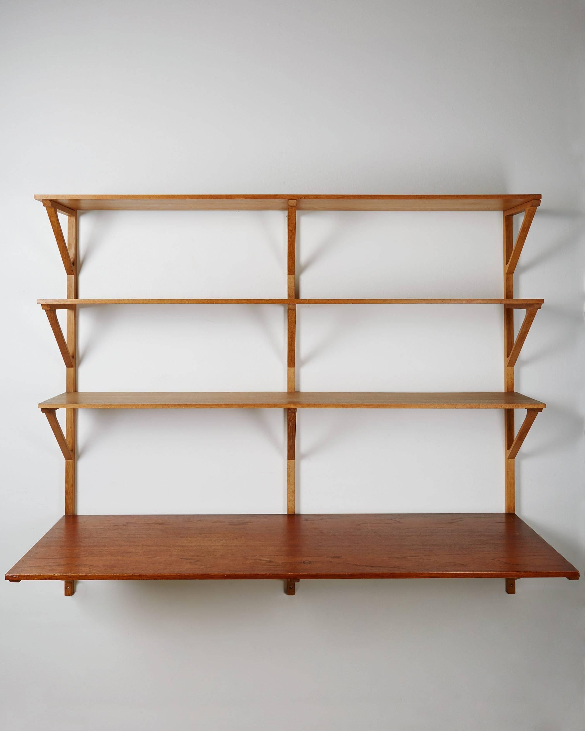 Scandinavian Modern Book Shelves Designed by Börge Mogensen for Erhard Rasmussen