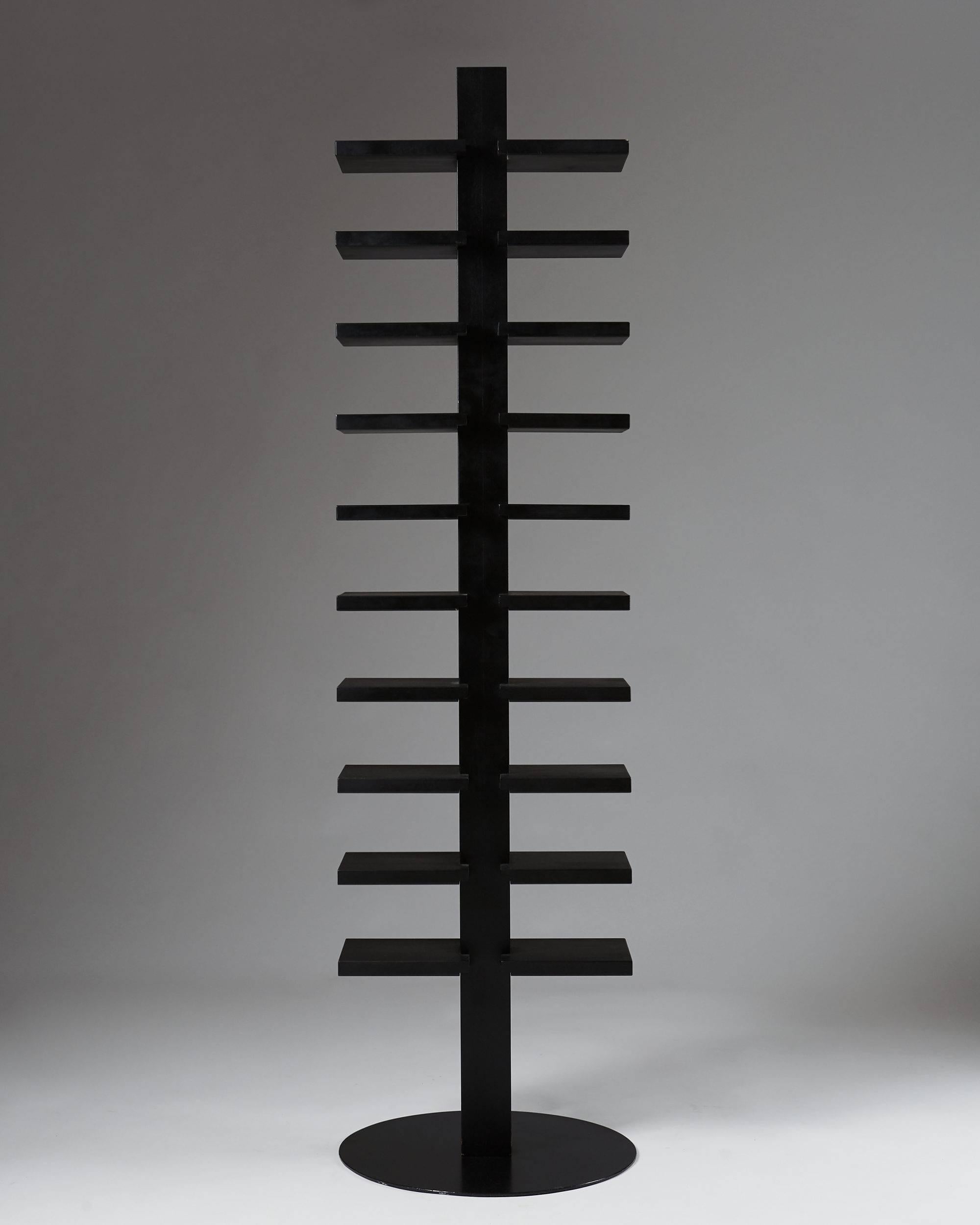 Modern Bookshelf “Double Pilaster” Designed by John Kandell for Källemo, Sweden, 1990s