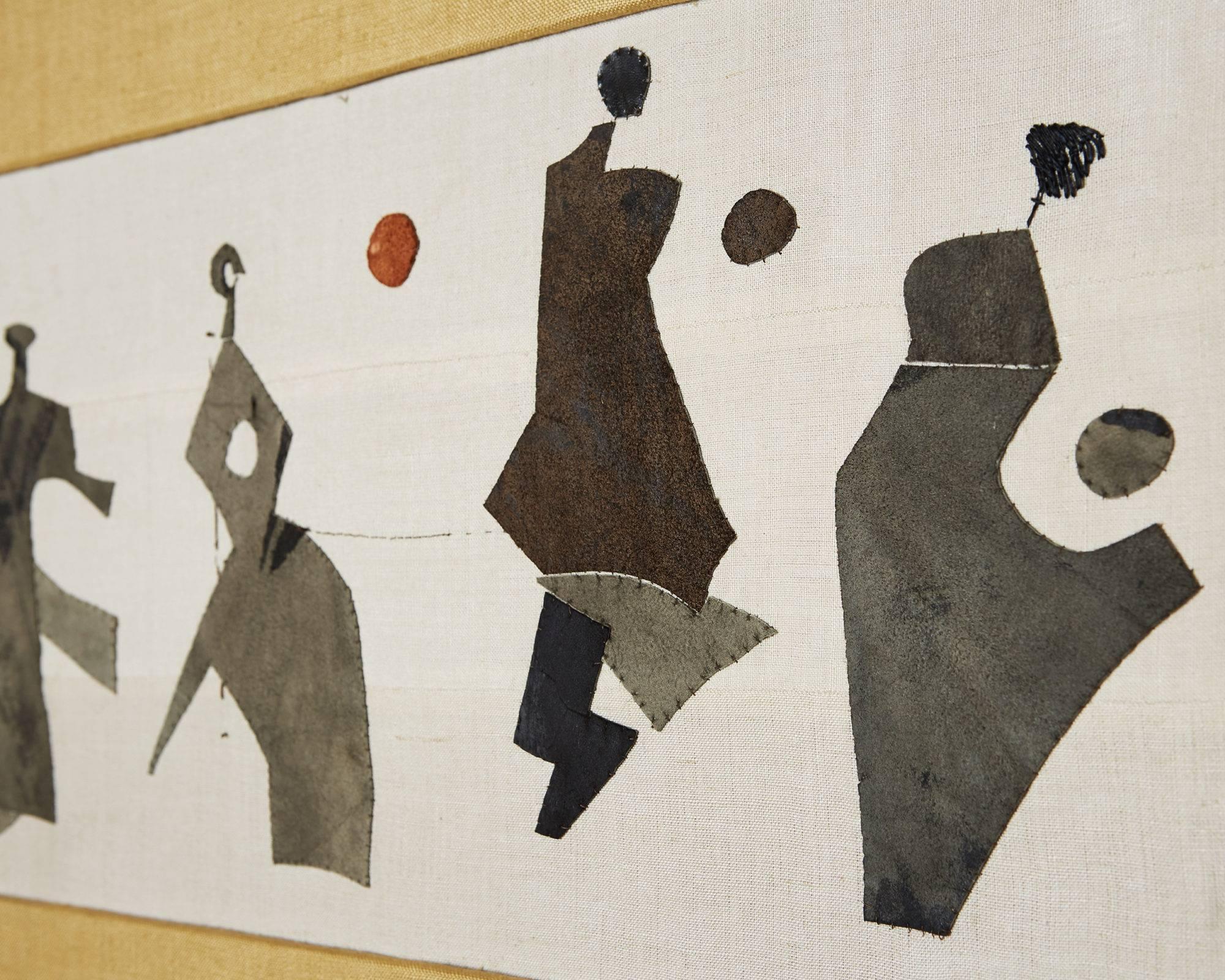 Scandinavian Modern Tapestry/Collage by Sten Kauppi, 1950s, Sweden