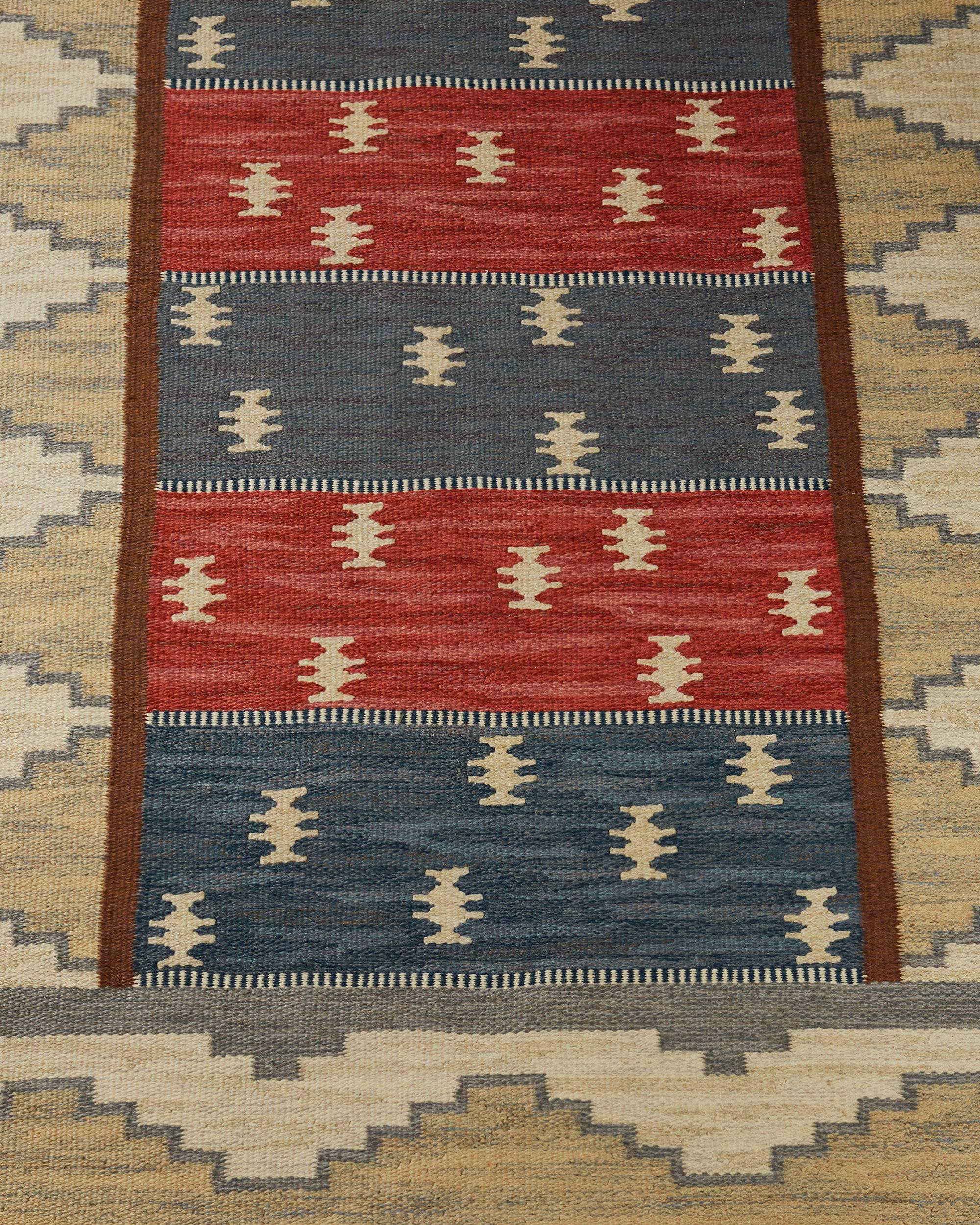 Swedish Rug designed by Anna-Greta Sjöqvist, Sweden, 1950s. For Sale