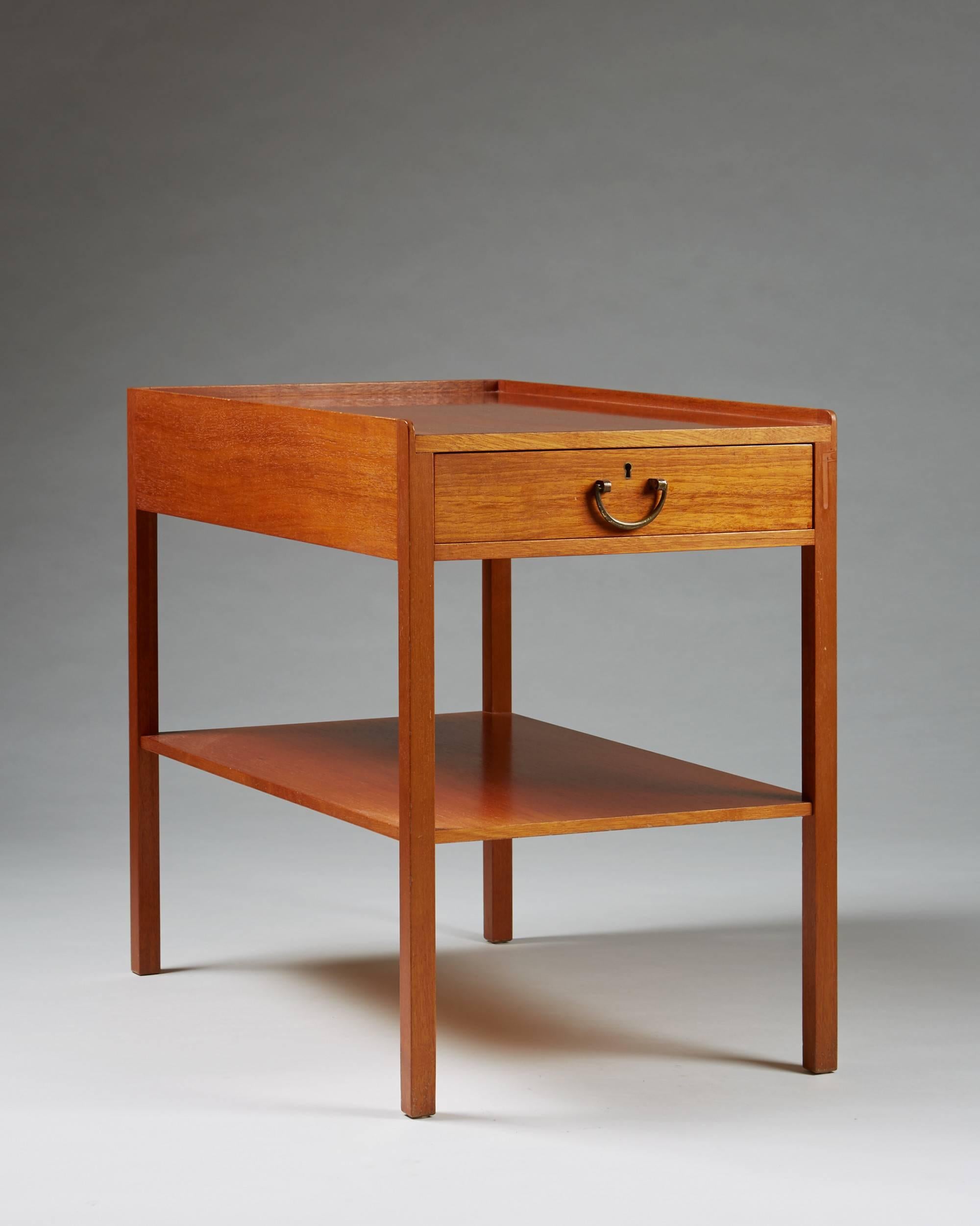 Bedside Table Designed by Josef Frank for Svenskt Tenn, Sweden, 1950s 1