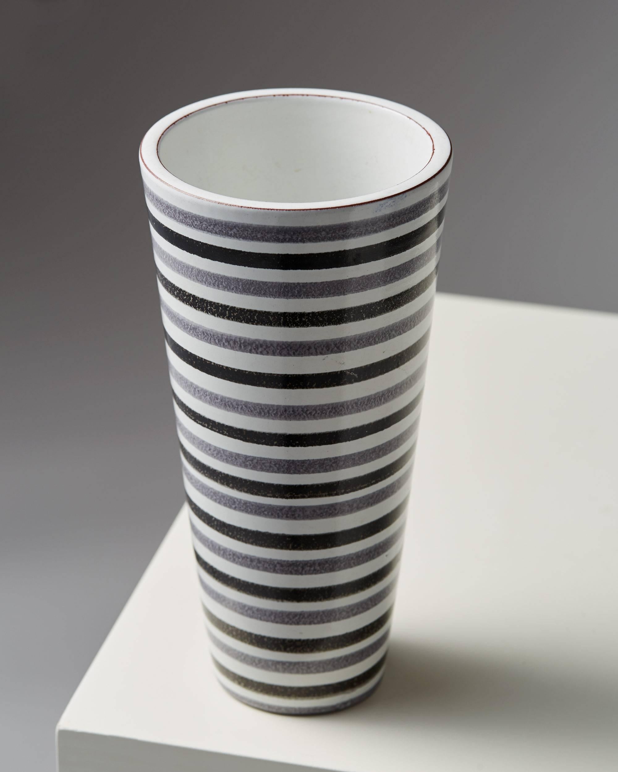 Scandinavian Modern Vase Designed by Stig Lindberg for Gustavsberg, Sweden, 1950s