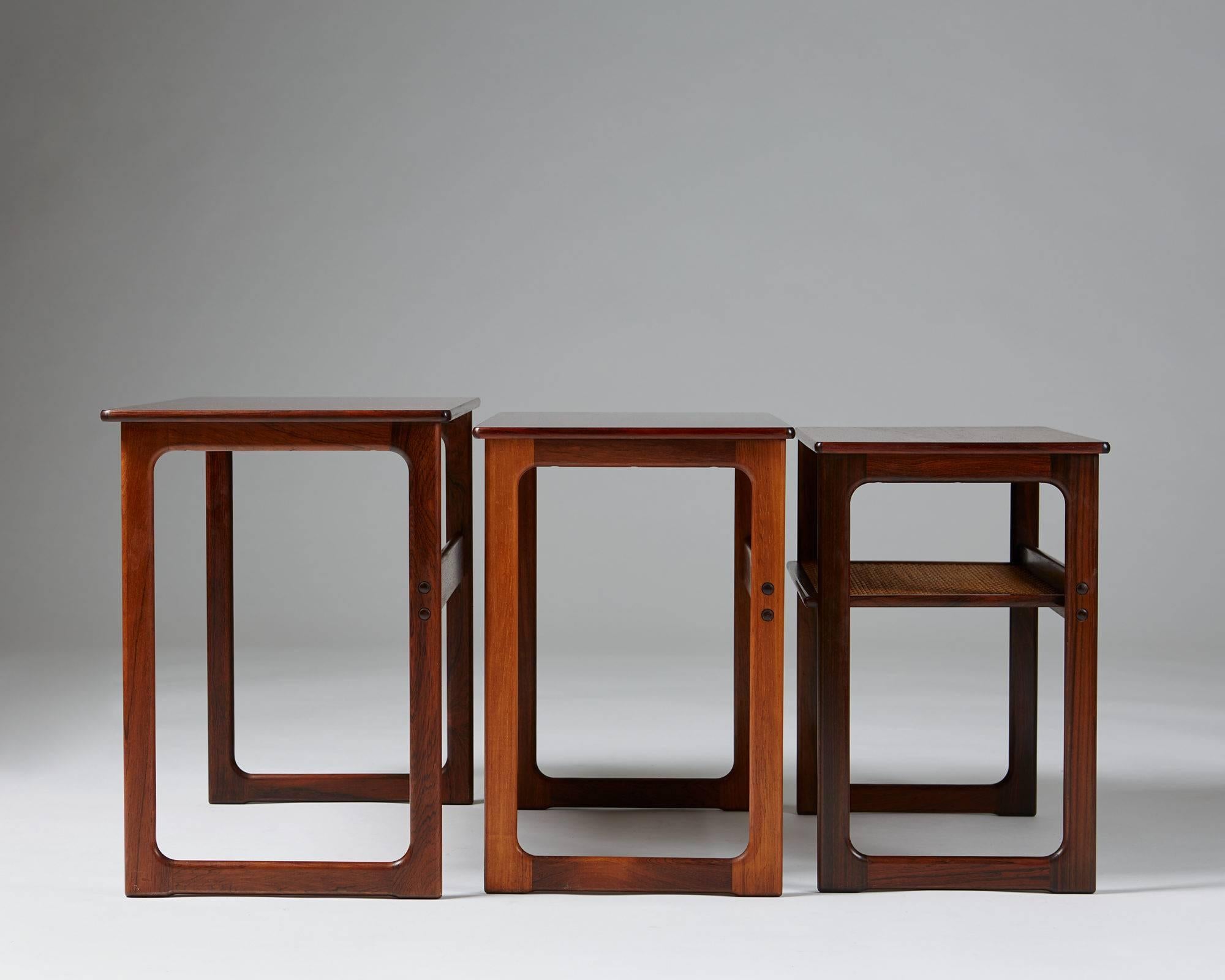 Danish Nest of Tables Designed by Johannes Andersen for CFC Silkeborg, Denmark, 1960s
