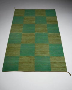 Rug “Schackrutan” Designed by Margit Thorén for Svenskt Tenn, Sweden, 1940s