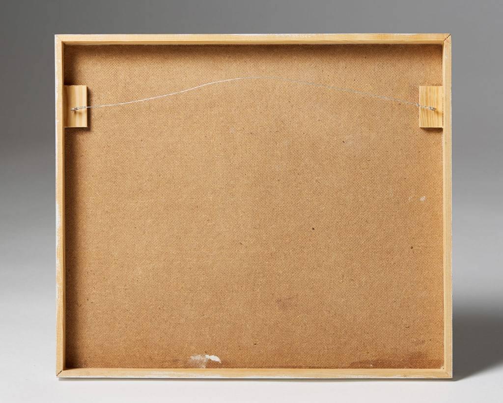 Painting by Sven Hansson, Sweden, 1980s In Good Condition In Stockholm, SE