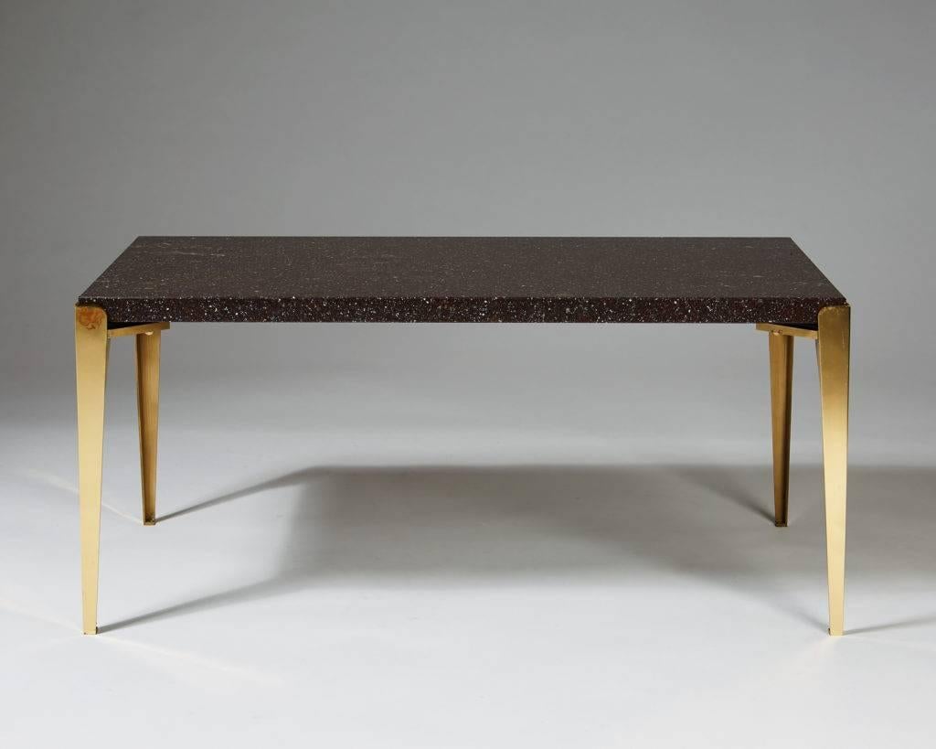 Scandinavian Modern Occasional Table Stone Designed by Josef Frank for Svenskt Tenn, Sweden, 1950s