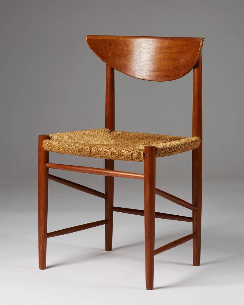 Scandinavian Modern Set of Six Dining Chairs Designed by Peter Hvidt and Orla Möllgaard Nielsen